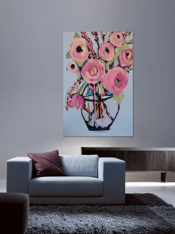 Marmont Hill, "Lots of Pink Flowers" by Michelle Rivera on Wrapped Canvas, 40x60