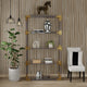 Rani Bookcase Large Acrylic and Clear Glass Brass Finish