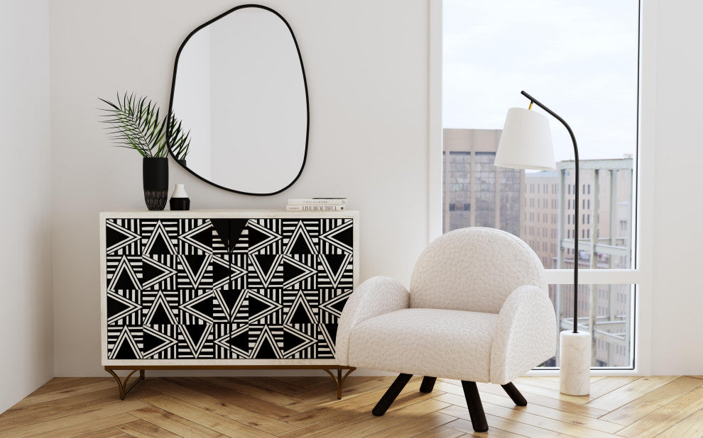 Ash Wall Mirror - Black