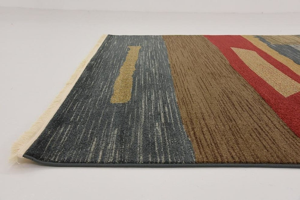Unique Loom Navajo Fars Rug, Blue, 73 X 108