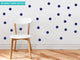 Polka Dot Fabric Wall Decals, Set of 48, 2" Polka Dots, Navy