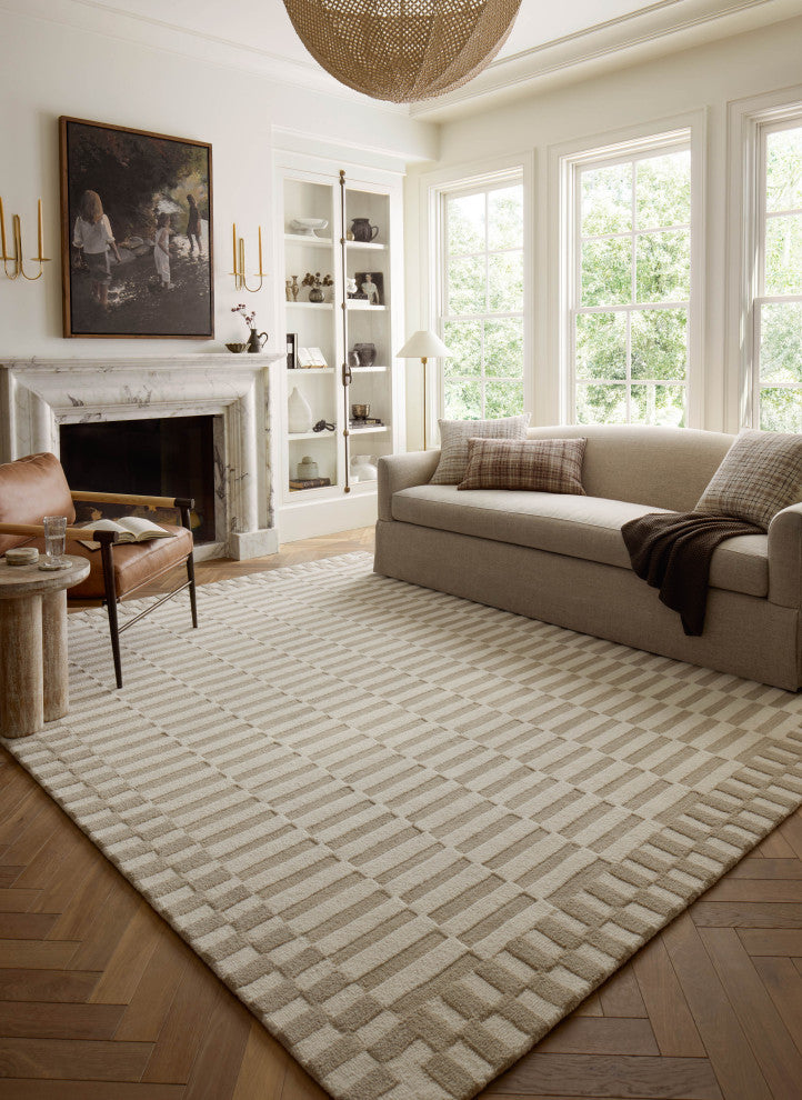 Chris Loves Julia x Loloi Bradley Ivory / Beige 9'-3" x 13' Area Rug