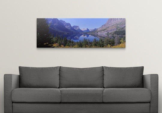 "St Mary Lake Glacier National Park MT" Canvas Art, 60"x20"x1.25"