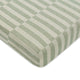 Mini Crib Sheet, GOTS Certified Organic Muslin Cotton, Moss Stripe