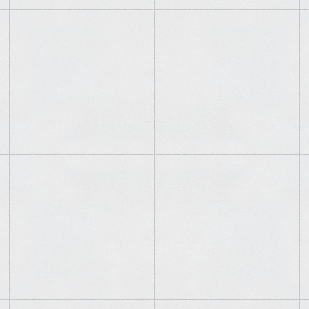 Twenties Ceramic Floor and Wall Tile, Plain White