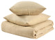 Paloma 3-Piece Hemp Fabric Duvet Set, Amber, Queen