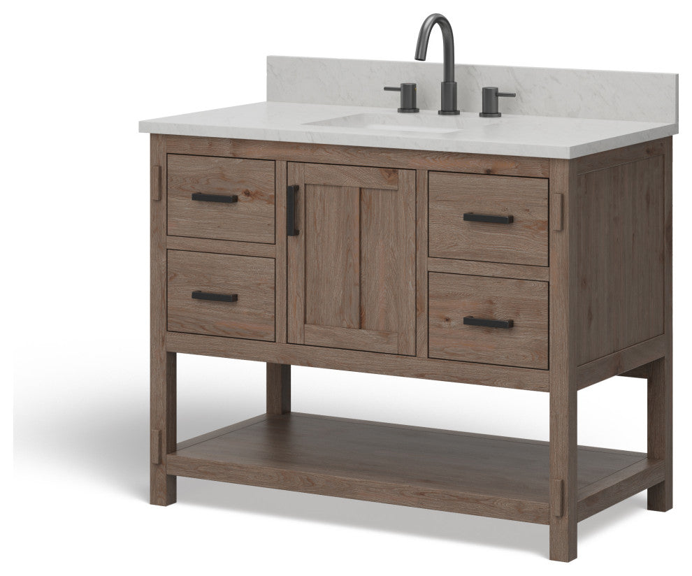 The Betsy Bathroom Vanity, Brown, 42", Single Sink, Freestanding