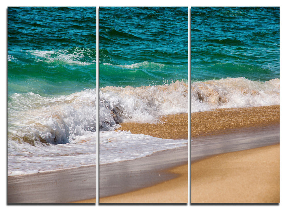 "Typical Atlantic Seashore in Summertime" Metal Wall Art, 3 Panels, 36"x28"