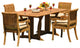 5-Piece Set, 69" Warwick Table, 4 Giva Chairs, Sunbrella Cushion, Cast Shale