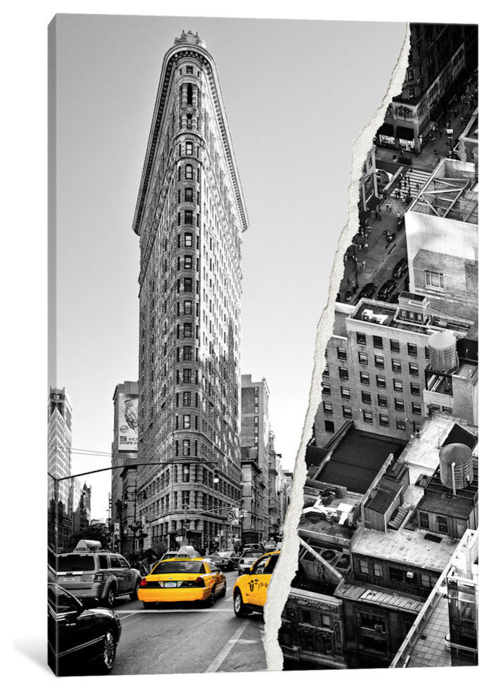 "Dual Torn Series NYC Buildings" by Philippe Hugonnard, 18x12x1.5