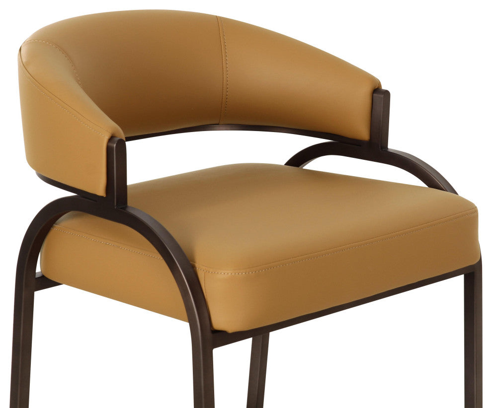 Tatum Tan Vegan Leather Counter Stool
