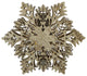 8.5" Lighted Battery Operated Wooden Snowflake Xmas Tree Topper, Clear Lights