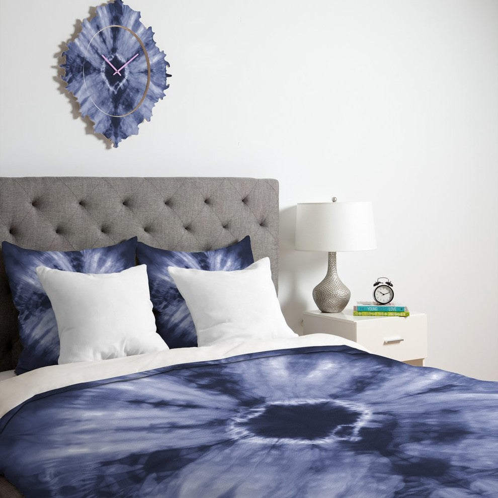 Amy Sia The Dye Navy Duvet Cover, Queen