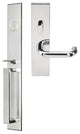 Munich Lever, Mortise Entry Handleset, Right Hand, Polished Stainless Steel