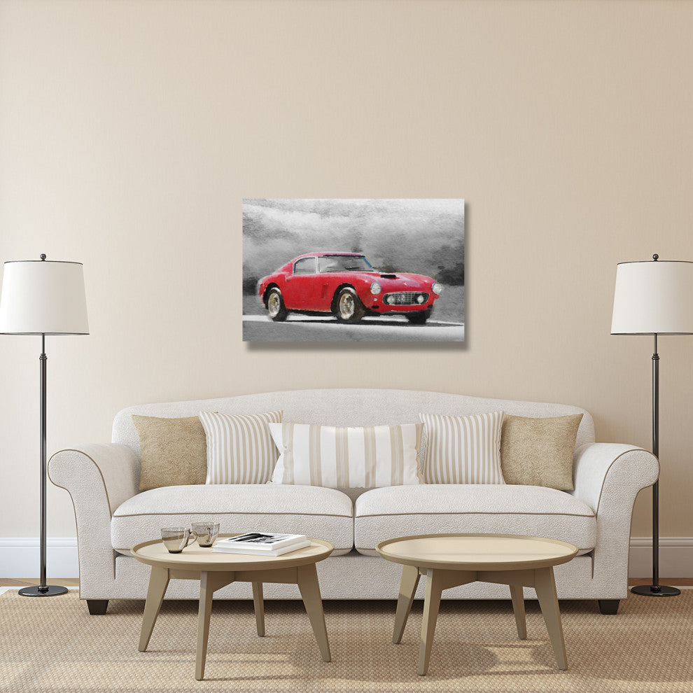 "1960 Ferrari 250 GT SWB Watercolor" Fine Art Print