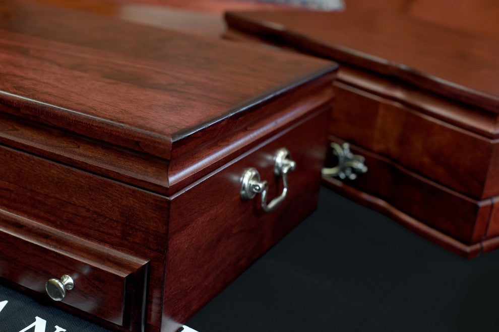 #F01M Bounty Flatware Chest, Solid American Cherry; Heritage Cherry finish, Rich