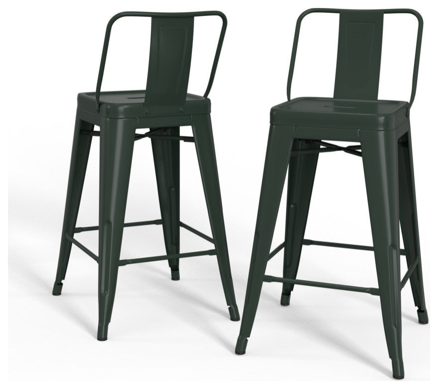 Rayne 24 inch Metal Counter Height Stool (Set of 2)