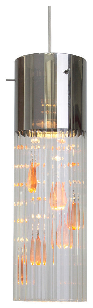 Gem LED Mini Pendant, Topaz Crystal Strings