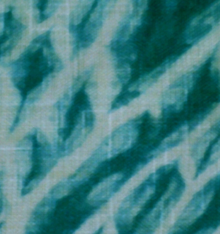 18"x14" Shibori Stripe, Geometric Print Placemat, Teal, Set of 4