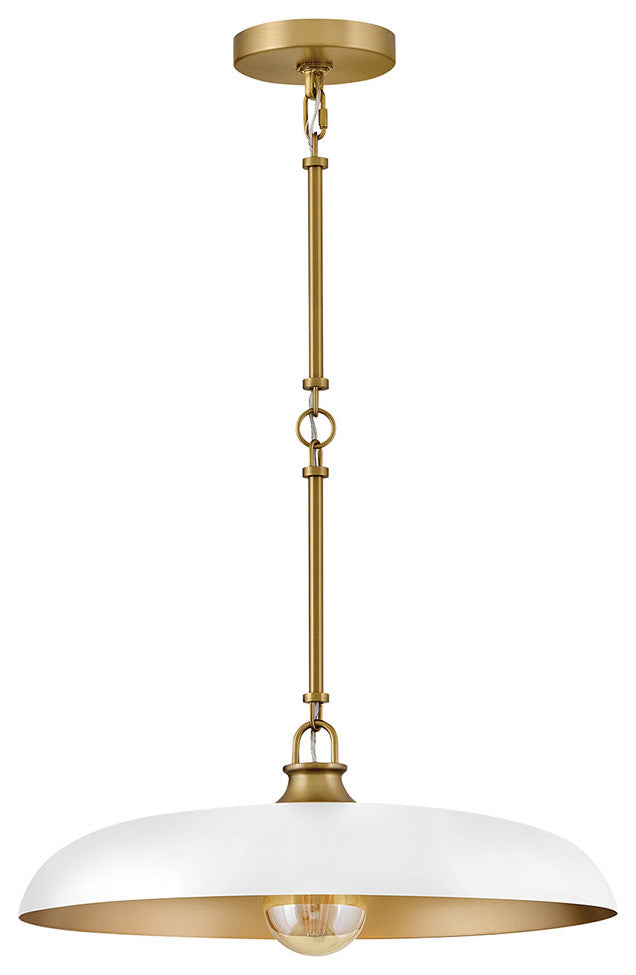 Hinkley Sadie Large Dome Pendant, Lacquered Brass