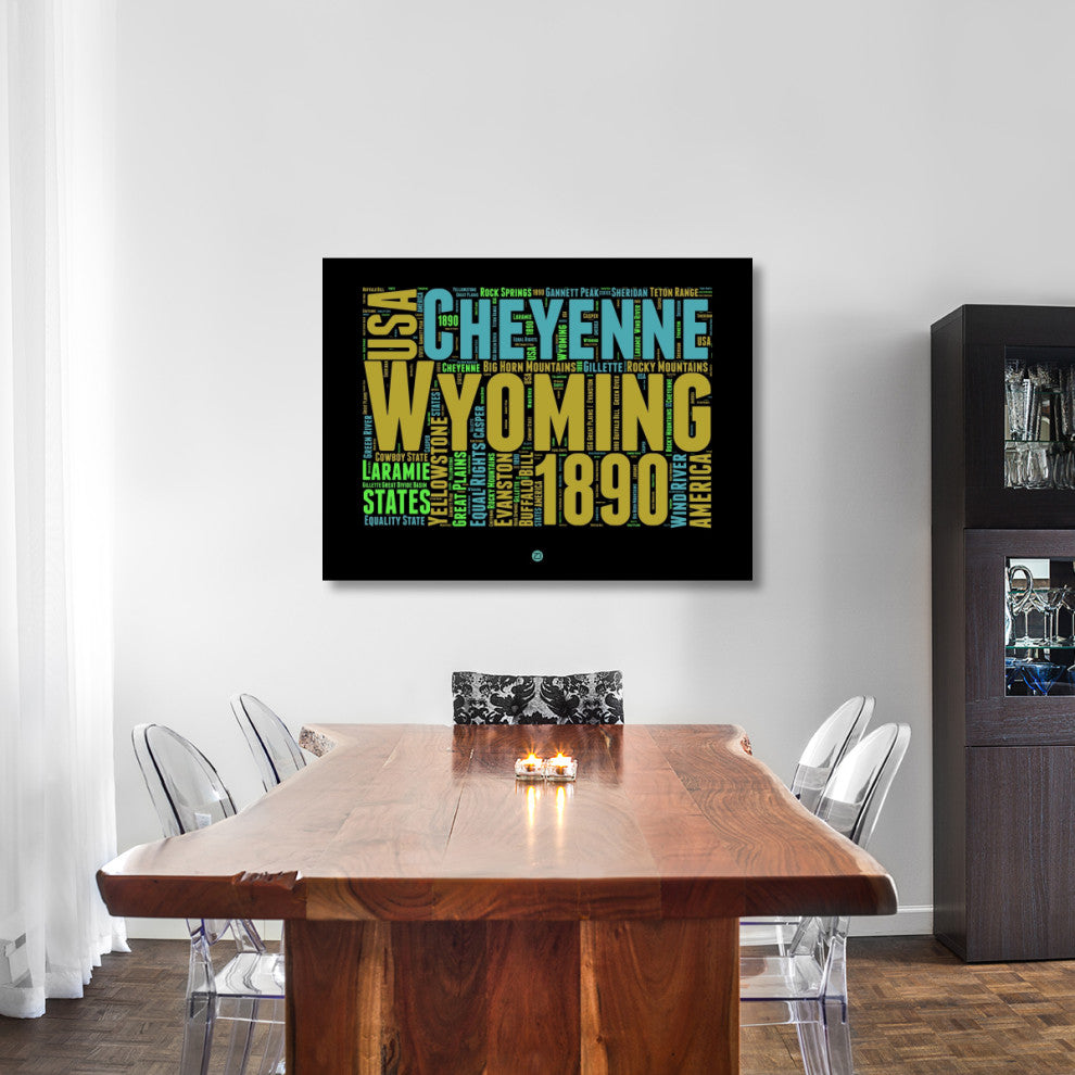 "Wyoming Word Cloud 1" Fine Art Print