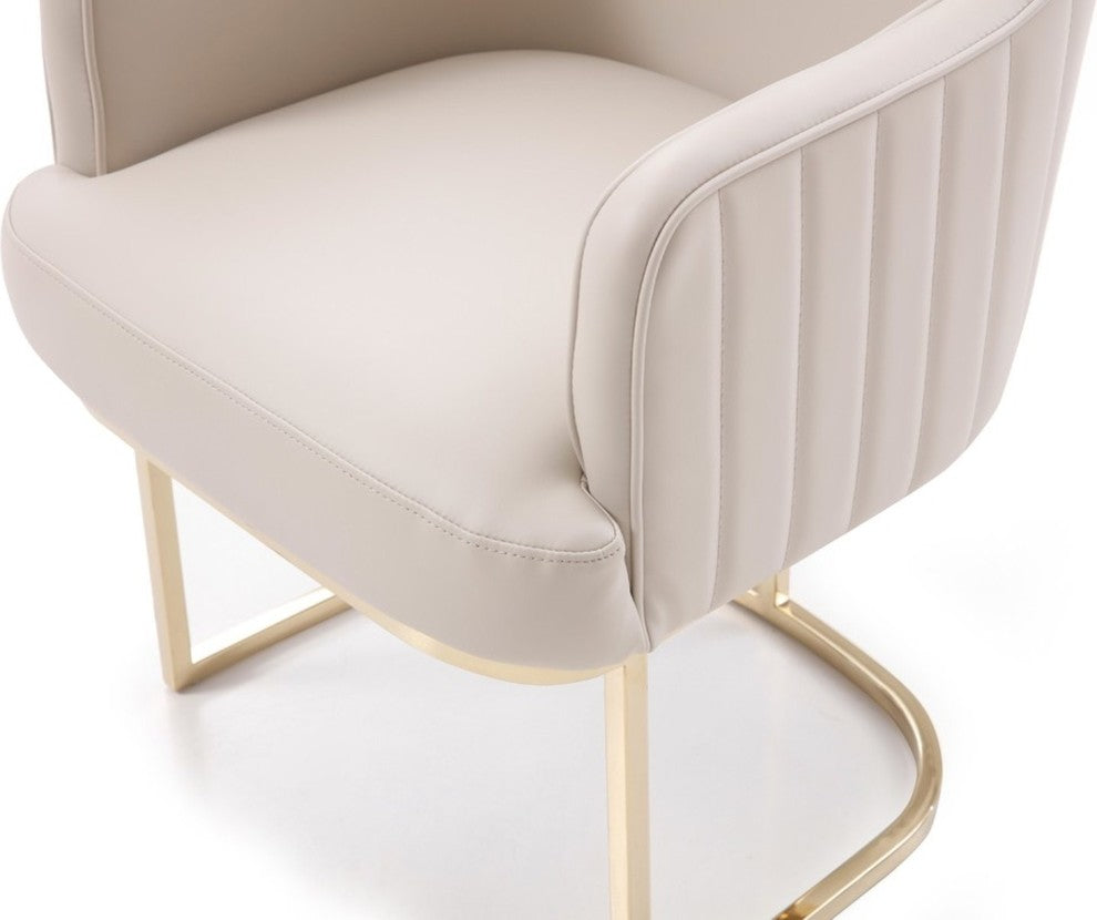 Modrest Tyler Gray and Gold Dining Chair