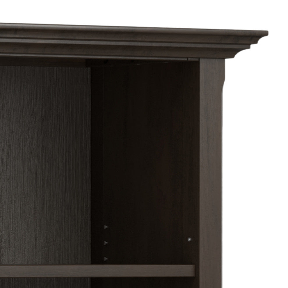 Amherst Solid Wood 24" 5 Shelf Bookcase, Hickory Brown