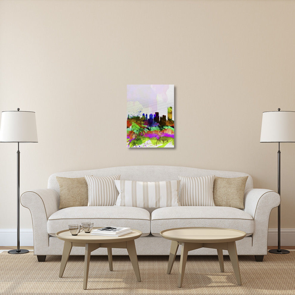 "Buffalo Watercolor Skyline" Fine Art Print