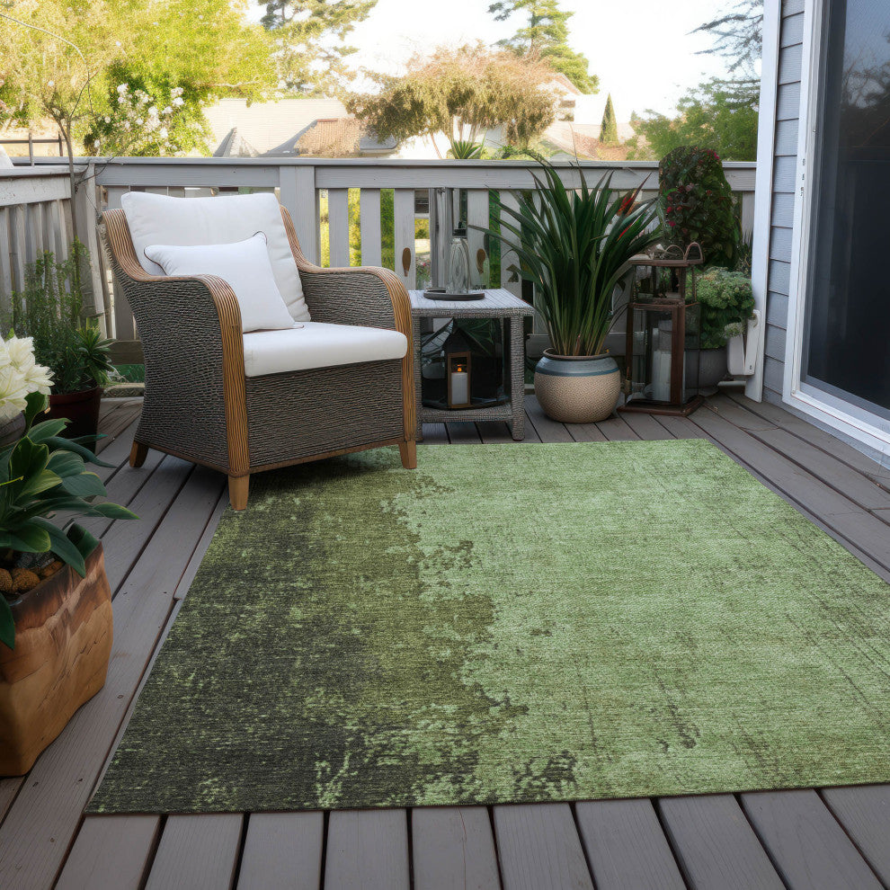 Machine Washable Indoor/Outdoor Chantille ACN1912 Aloe 8' x 10' Rug