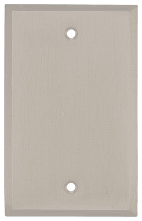 NW New York Switch Plate With Blank Cover, Satin Nickel
