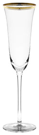 Windsor Flute With Band, Set of 4, Gold
