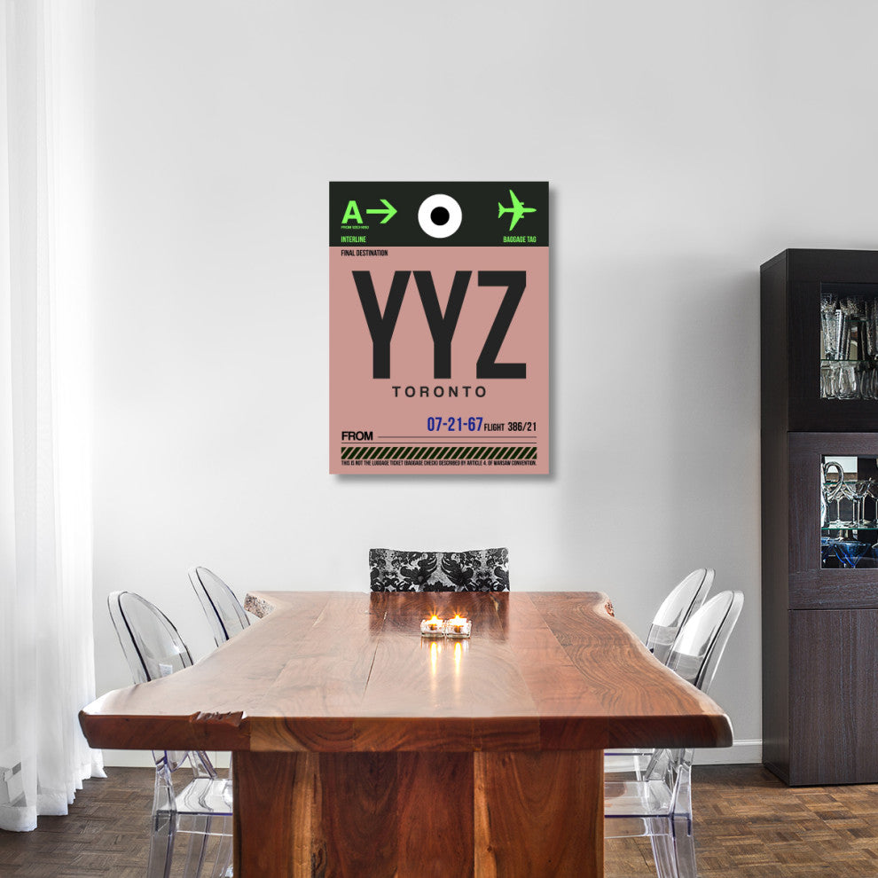 "YYZ Toronto Luggage Tag 2" Fine Art Print