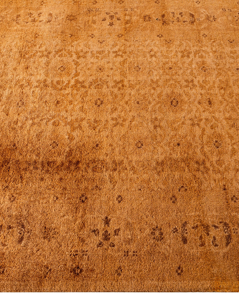 Overdyed One-of-a-Kind Hand-Knotted Area Rug Brown, 2' 9" x 14' 5"
