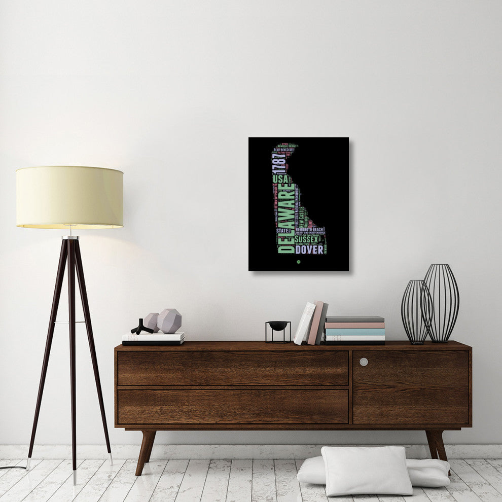 "Delaware Word Cloud 1" Fine Art Print