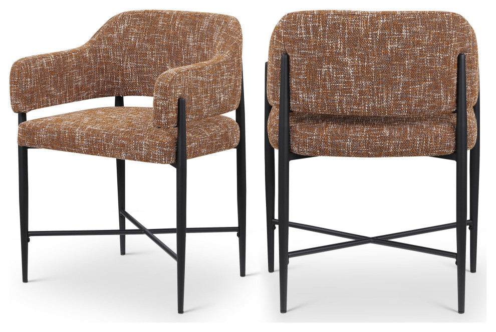 Dame Upholstered Dining Chair, Cognac