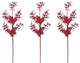 3 Pieces 30" Glitter Coral and Butterfly Christmas Spray, Red