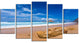 "Huge Brown Rock in Atlantic Seashore" Seashore Wall Art, 5 Panels, 60"x32"