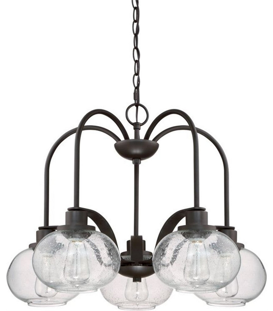 Trilogy 5-Light Chandelier, Old Bronze