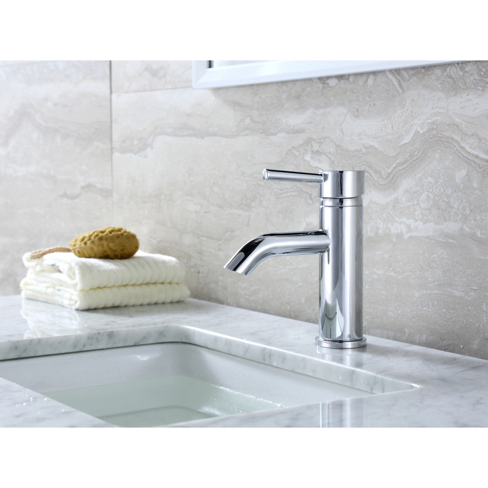 Luxier BSH03-S Single-Handle Bathroom Faucet with Drain, Chrome