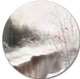 Snowy Silence, Landscape Round Wall Art, 38"