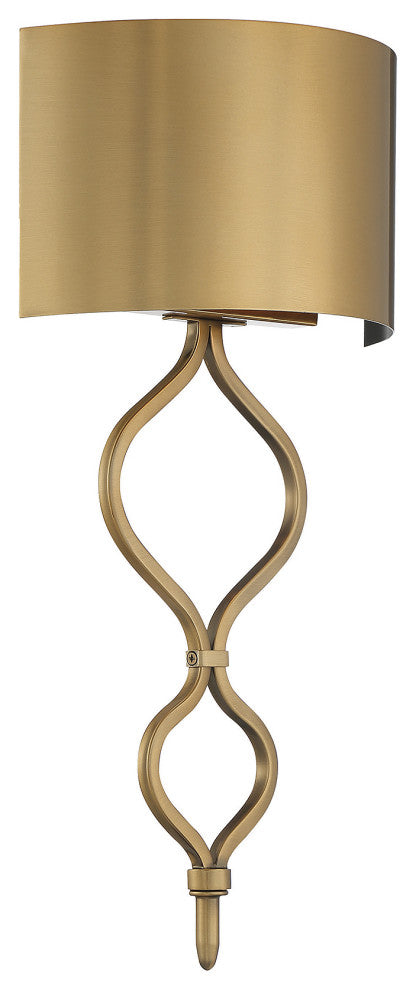Como 1-Light Warm Brass Sconce