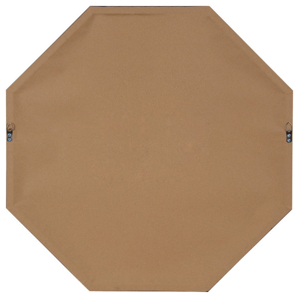Rhodes Modern Octagon Mirror, Black 28.75x28.75