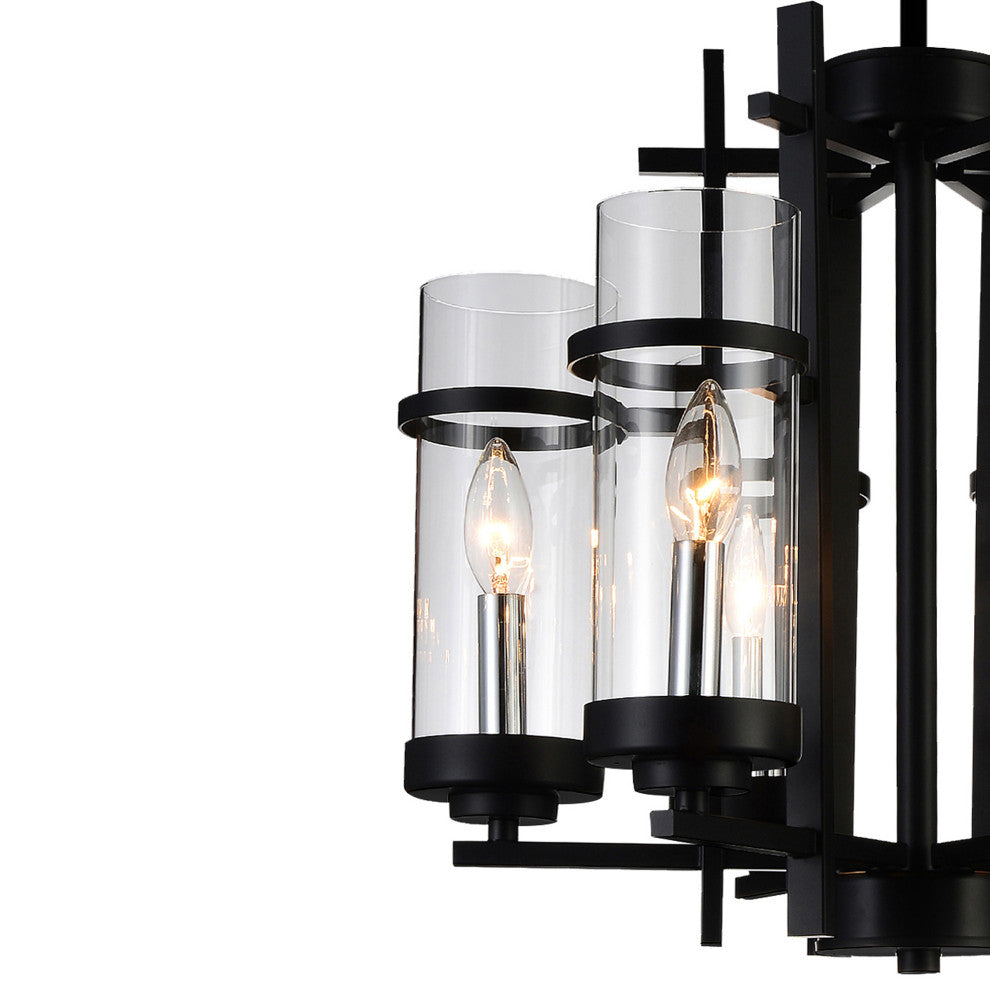 Sierra 6 Light Up Chandelier With Black Finish