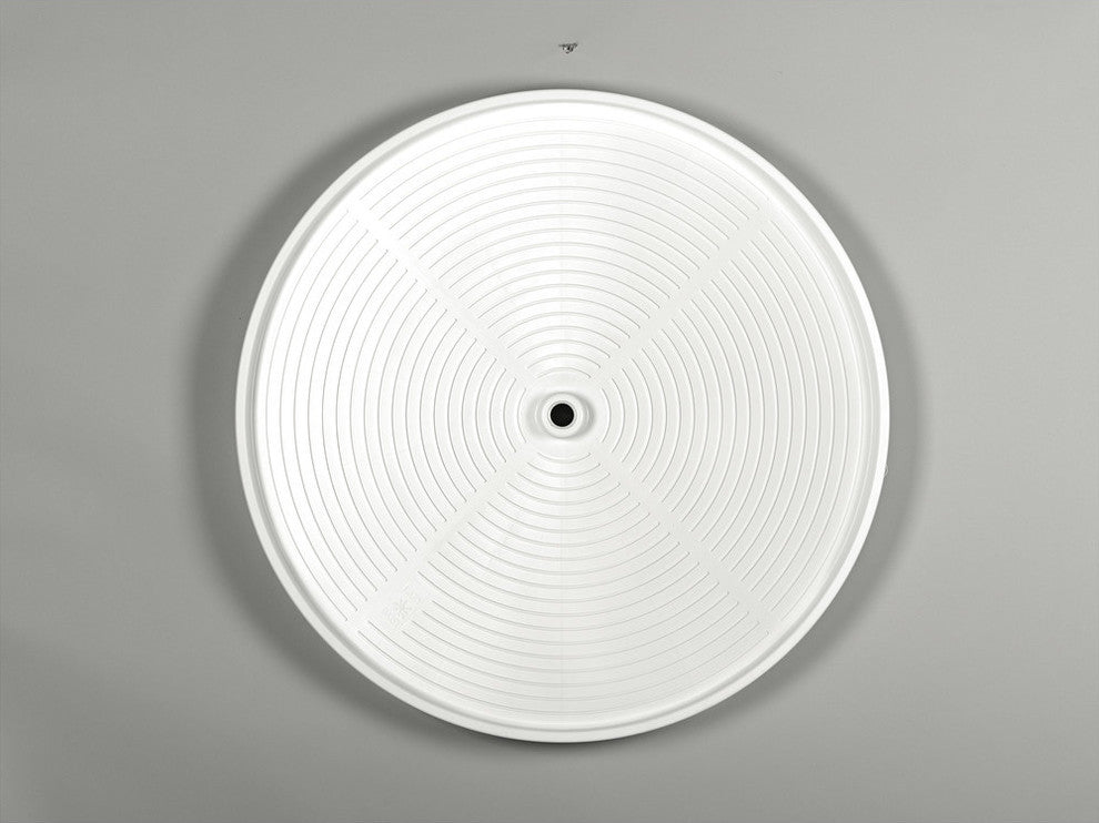 Polymer Full Circle 2-Shelf Lazy Susan for Corner Base Cabinets, White, 28"W