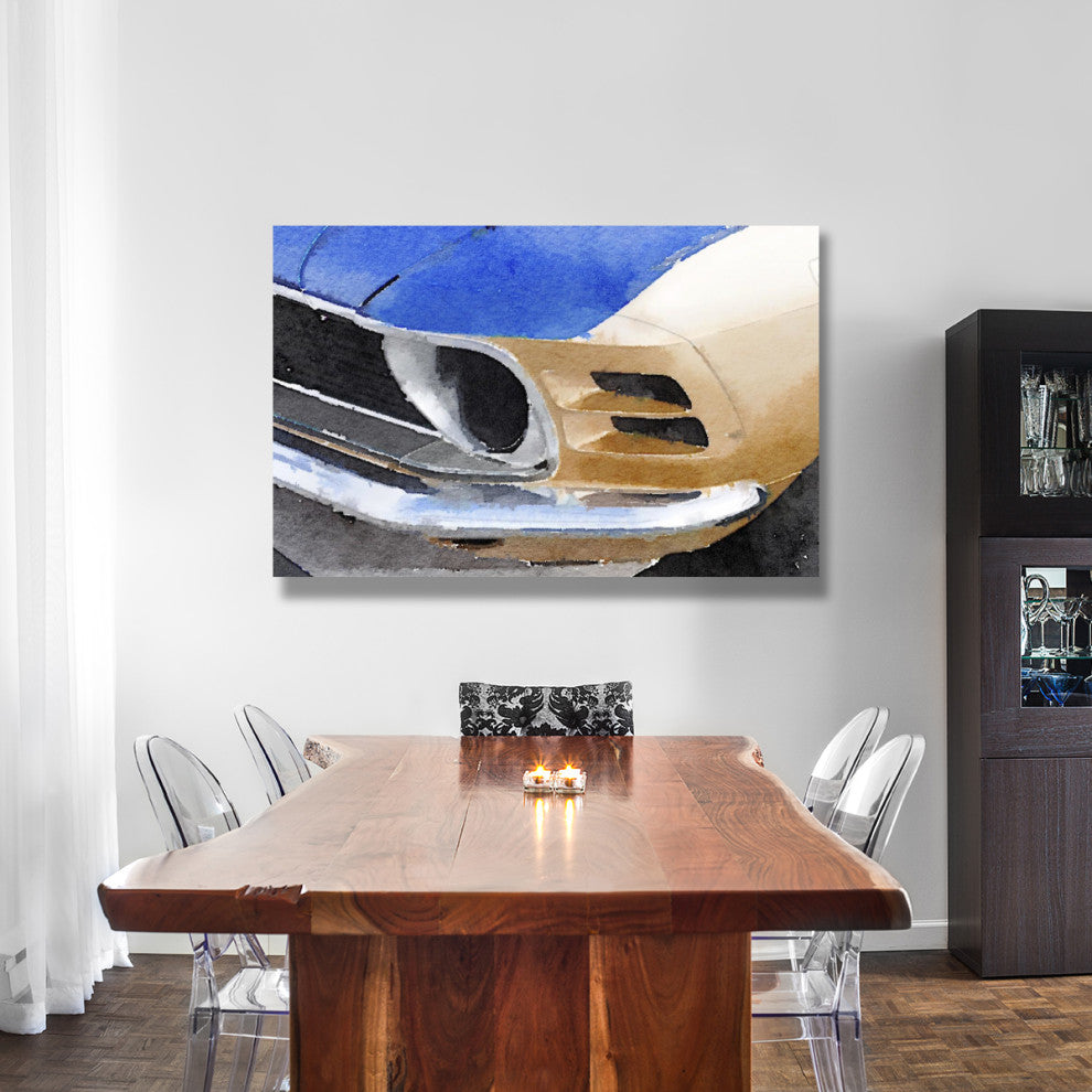 "Ford Mustang Front Detail Watercolor" Fine Art Print