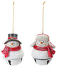 Snowman Sleigh Bell Ornament, 12-Piece Set