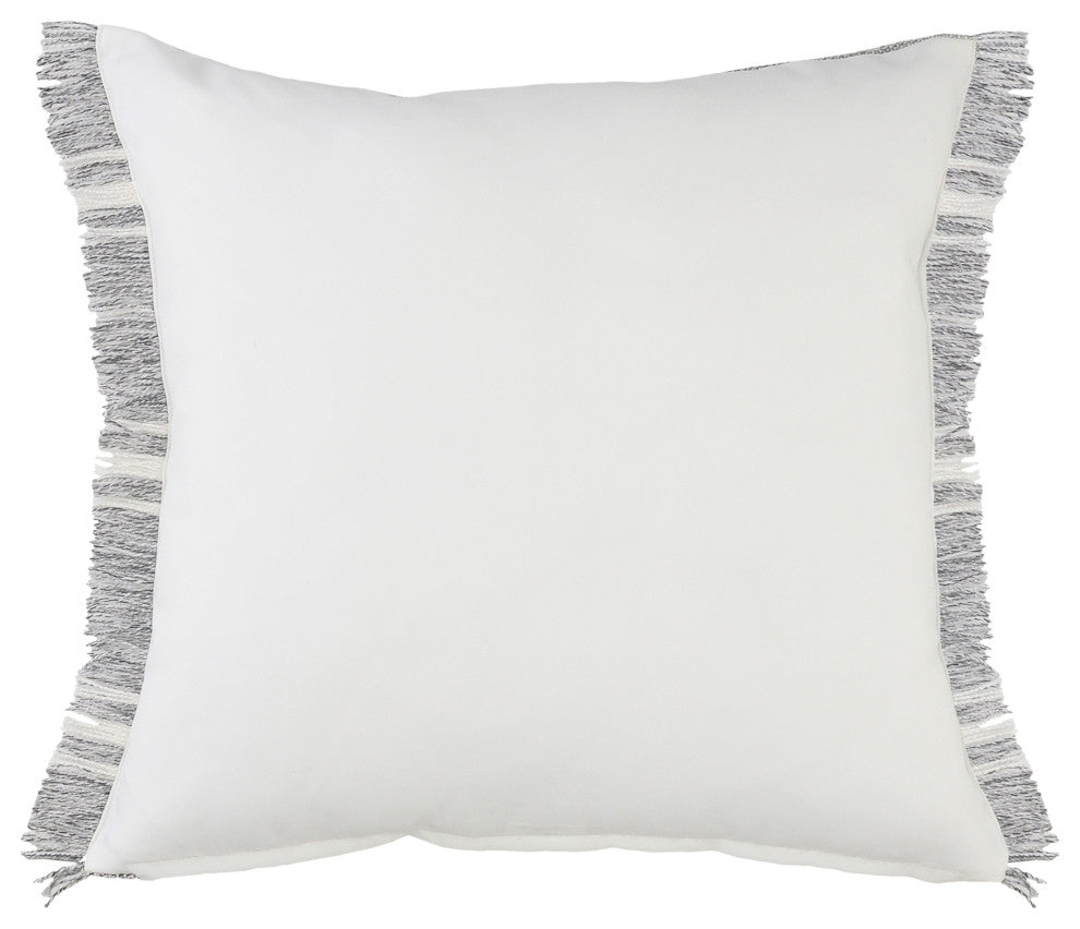 Farmhouse Triple Stripe Throw Pillow with Fringe