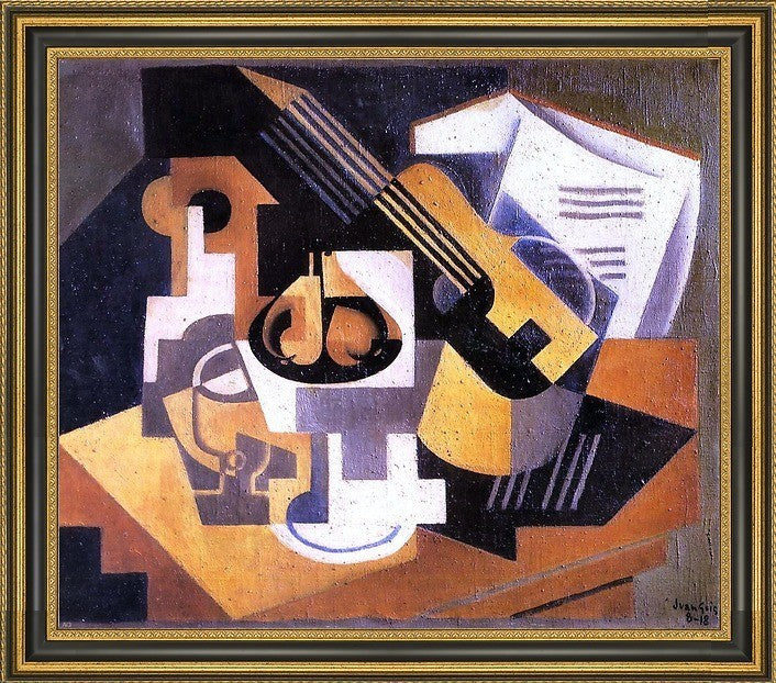 Juan Gris Guitar Fruit Bowl on Table