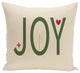 Joy Filled Season, Holiday Word Print Pillow, Ivory And Cream, 16"x16"