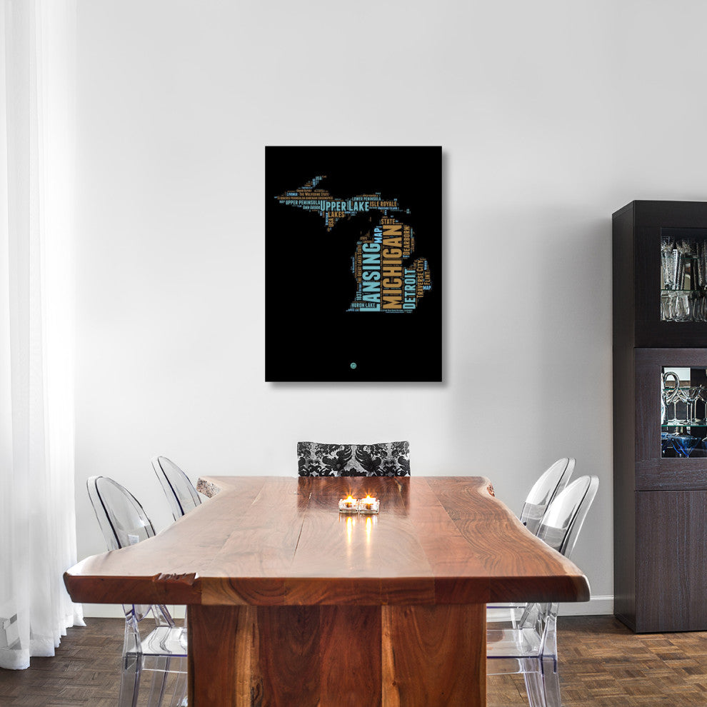 "Michigan Word Cloud 1" Fine Art Print
